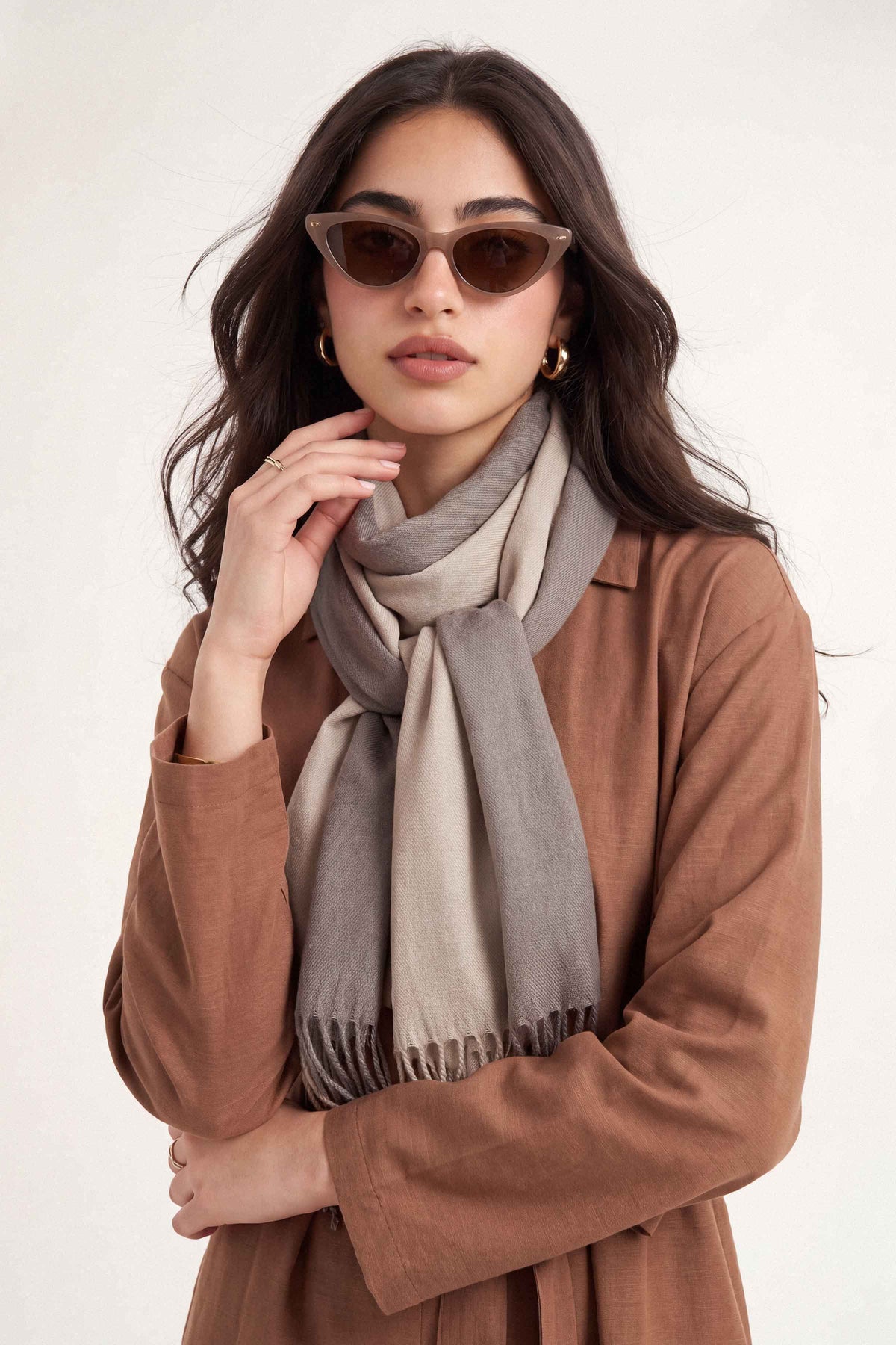 Khaki Women Shawl-1720502130 for Women - Shawl Collection | Nishat | Shop Online