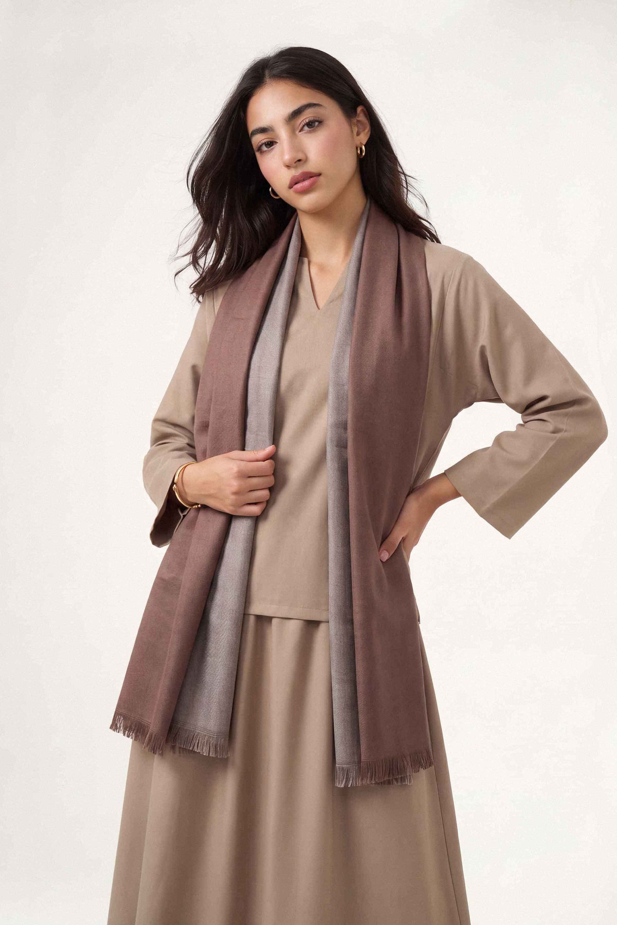 Coffee Women Shawl-1720512117 for Women - Shawl Collection | Nishat | Shop Online