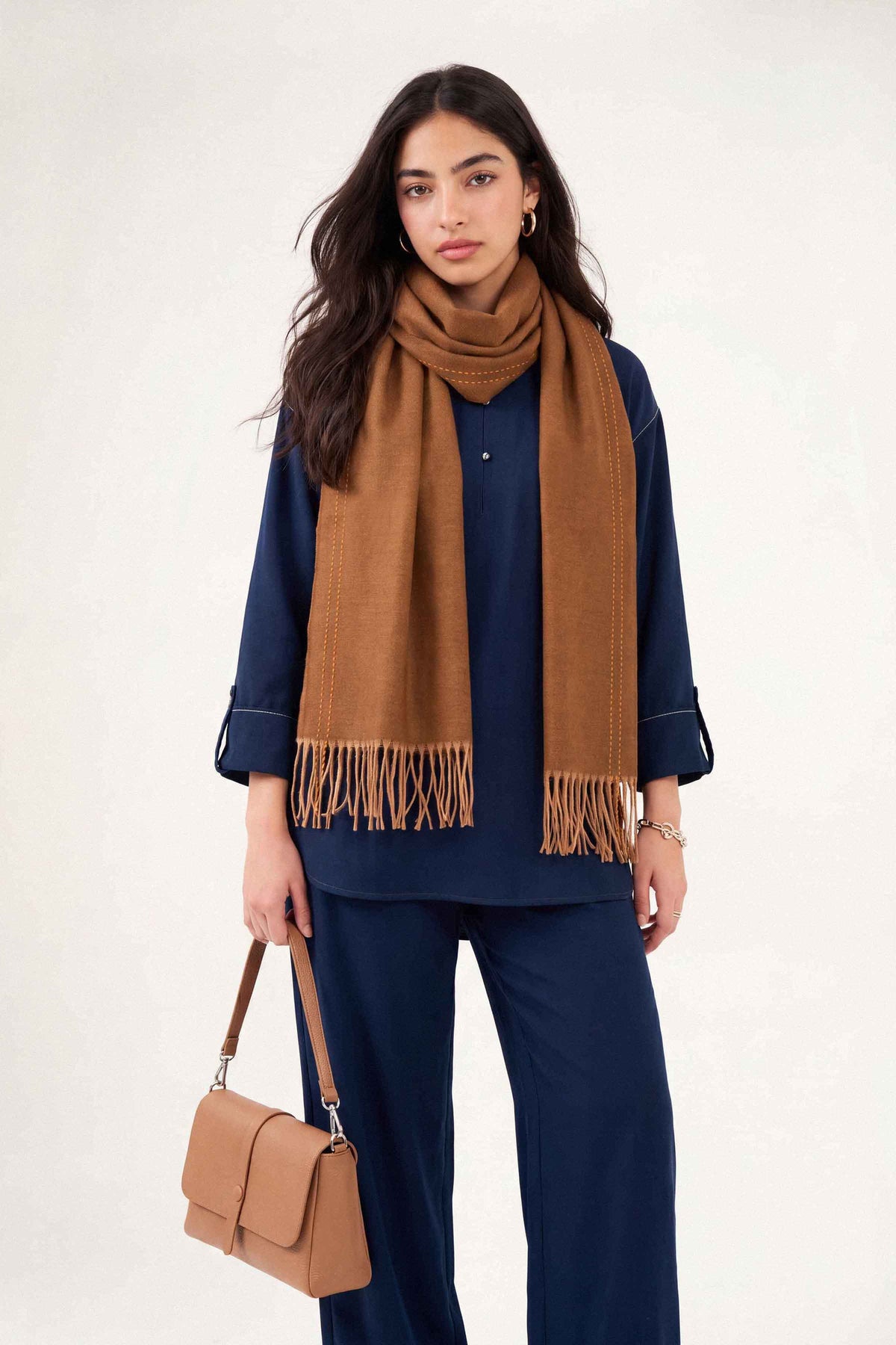Coffee Women Shawl-1720552117 for Women - Shawl Collection | Nishat | Shop Online