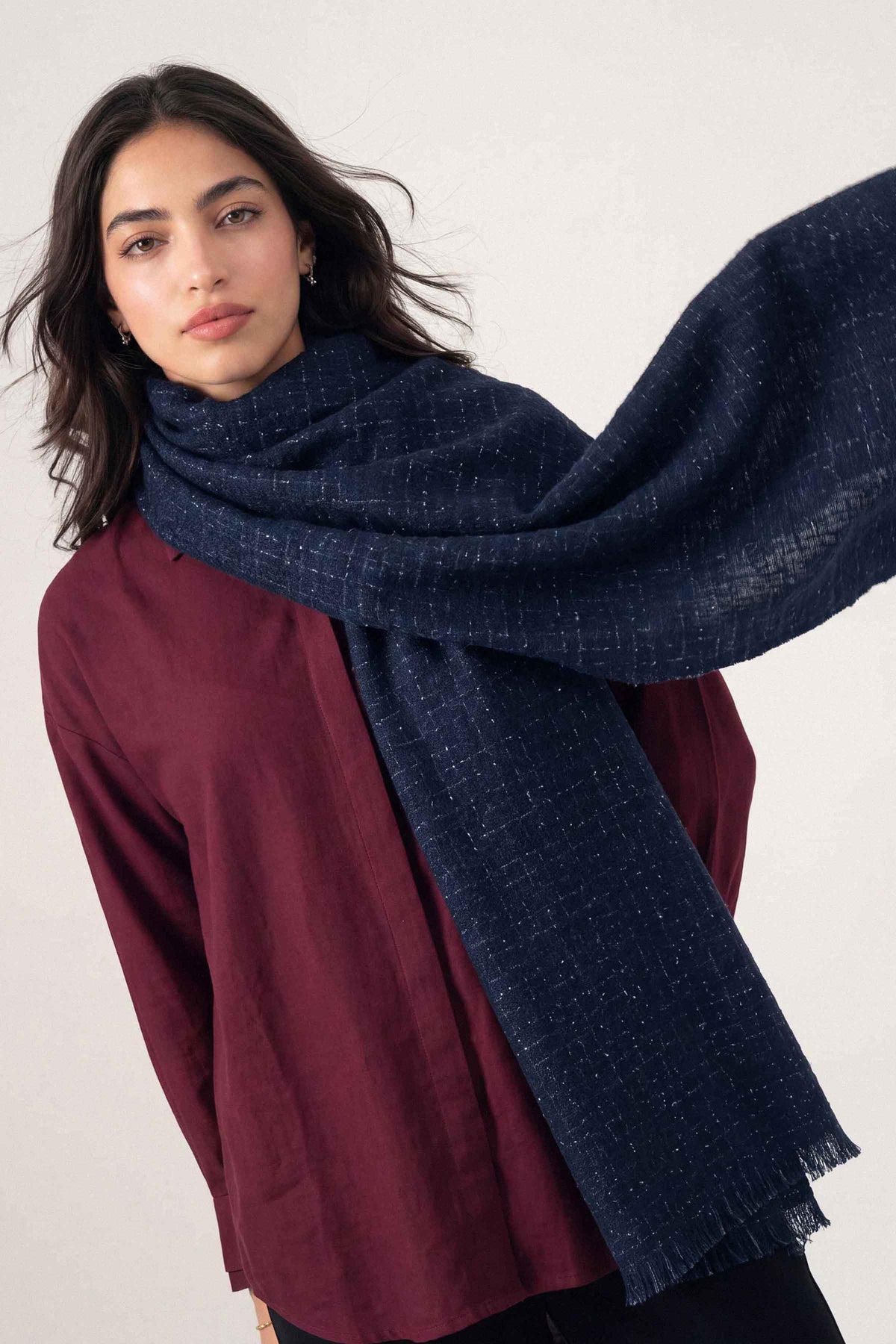 Navy Women Shawl-1721102121 for Women - Shawl Collection | Nishat | Shop Online