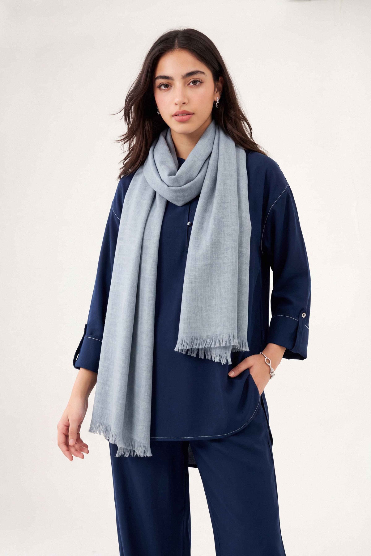Blue Women Shawl-1721112108