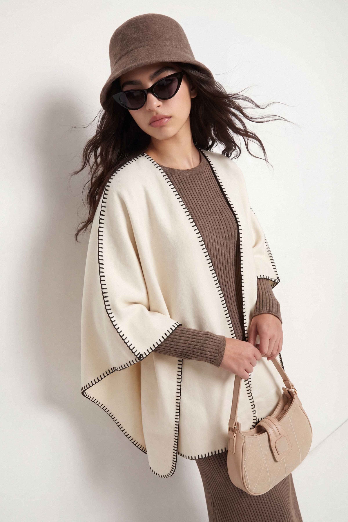 Off White Cape Shawl-1721262107 for Women - Cape Shawl Collection | Nishat | Shop Online