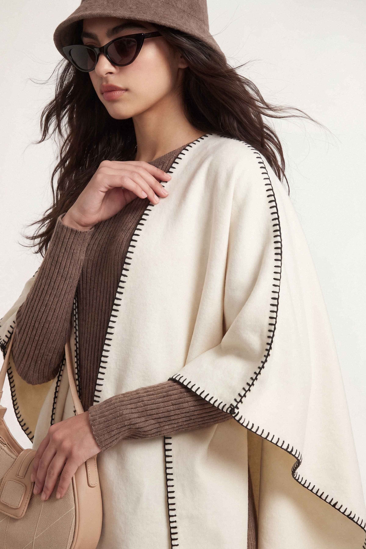 Off White Cape Shawl-1721262107 for Women - Cape Shawl Collection | Nishat | Shop Online