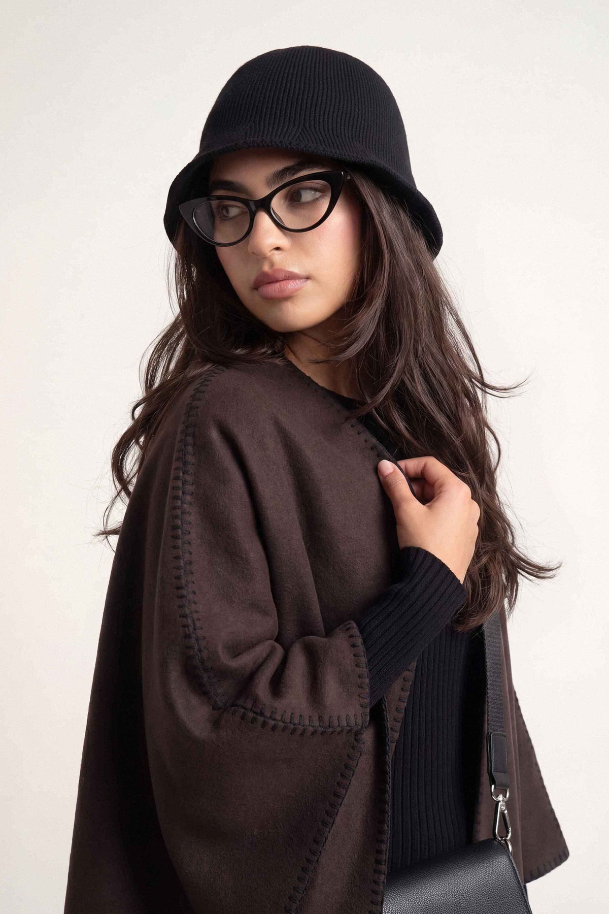 Dark Brown Cape Shawl-1721262113 for Women - Cape Shawl Collection | Nishat | Shop Online