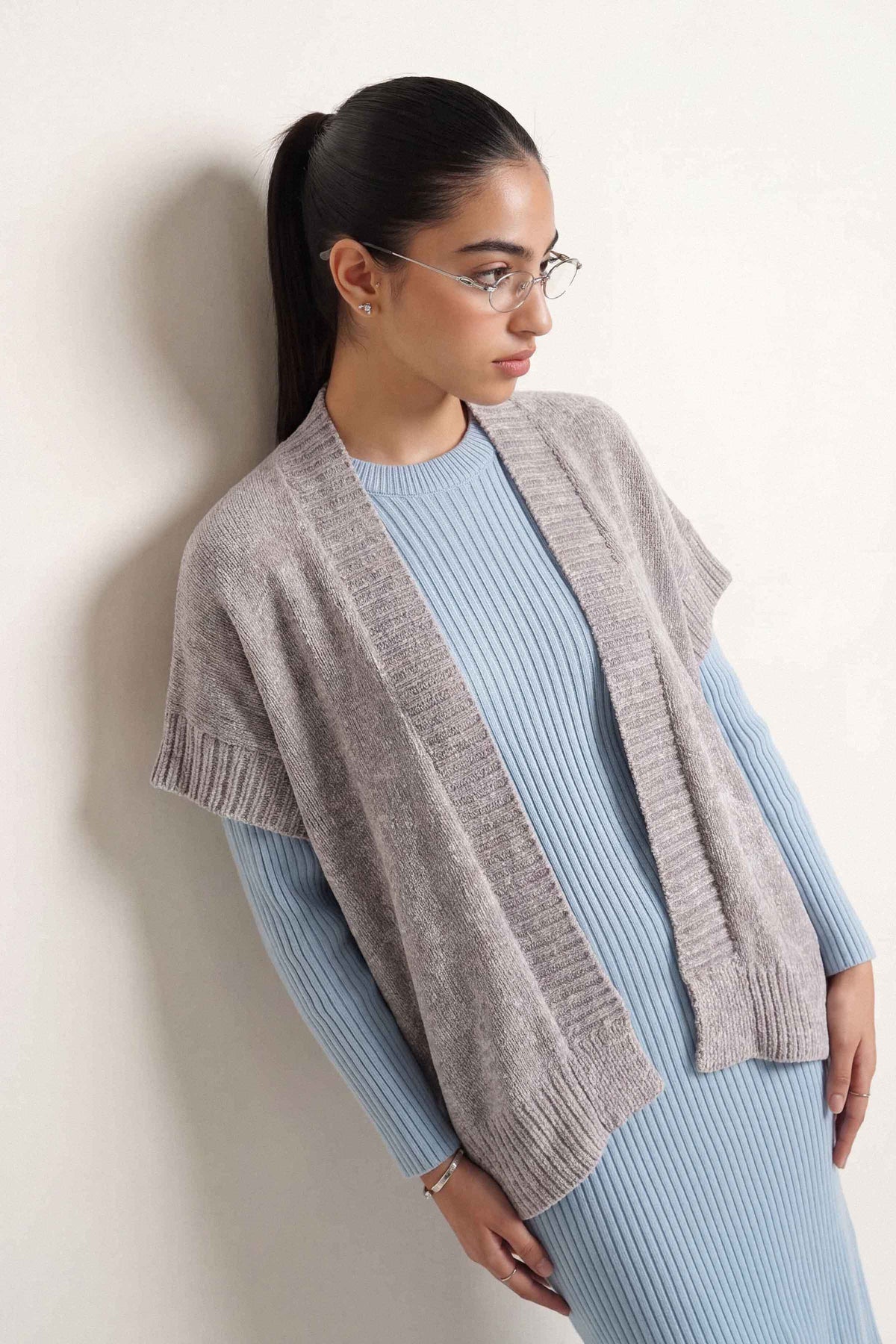Light Grey Cape Shawl-1721282111 for Women - Cape Shawl Collection | Nishat | Shop Online