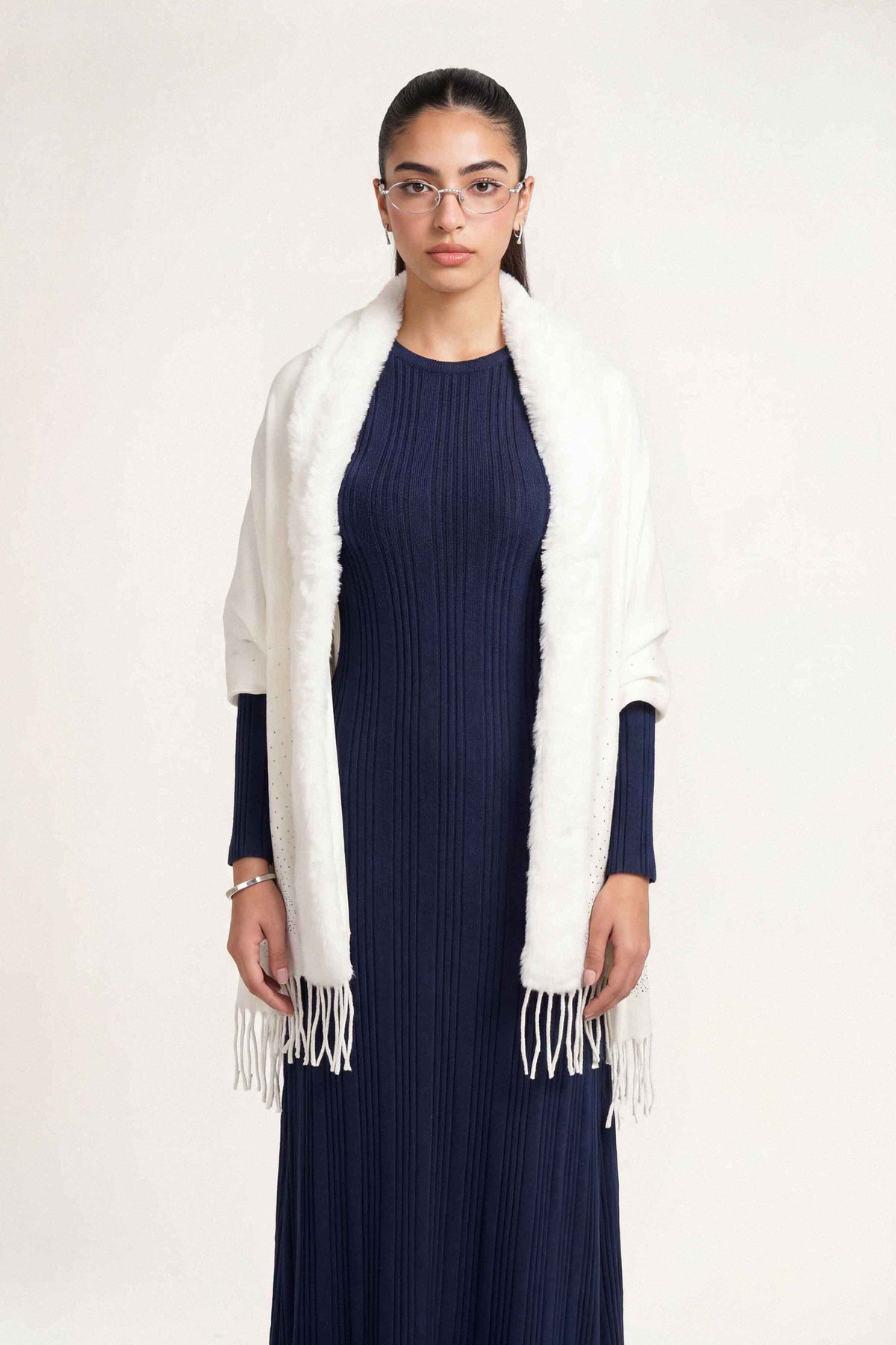 Off White Cape Shawl-1721302107 for Women - Cape Shawl Collection | Nishat | Shop Online