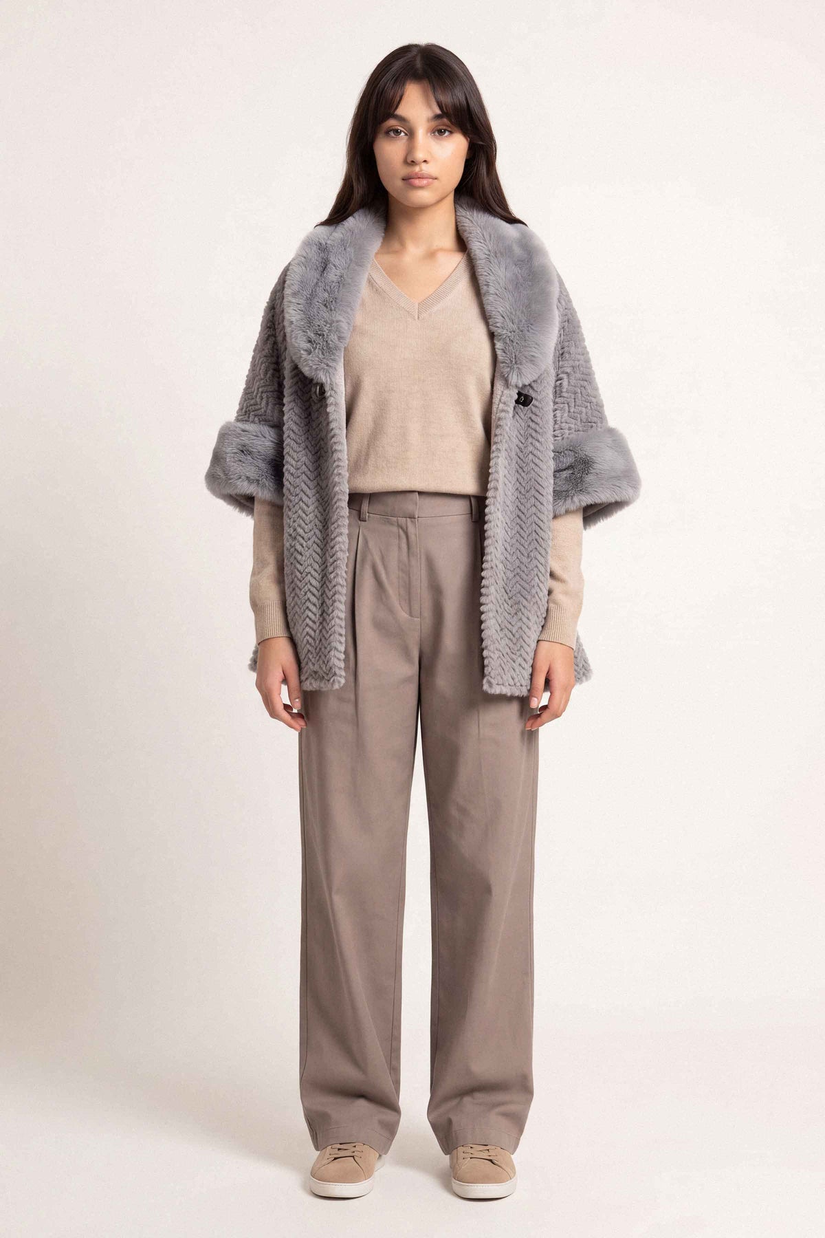 Grey Cape Shawl-1721312111 for Women - Cape Shawl Collection | Nishat | Shop Online