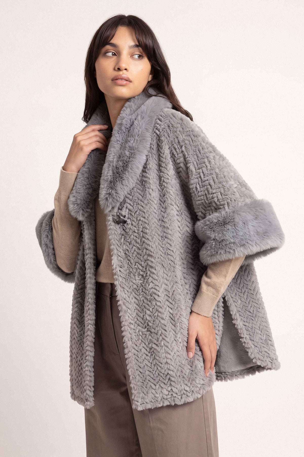 Grey Cape Shawl-1721312111 for Women - Cape Shawl Collection | Nishat | Shop Online