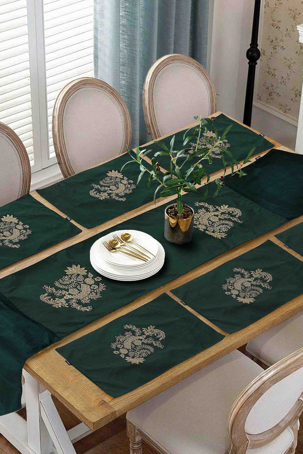 Victoria Embroidered Table Runner Set - 5 Piece