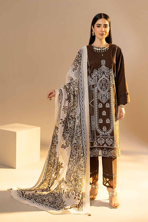 3 Piece - Jacquard Embroidered Suit -  42301630