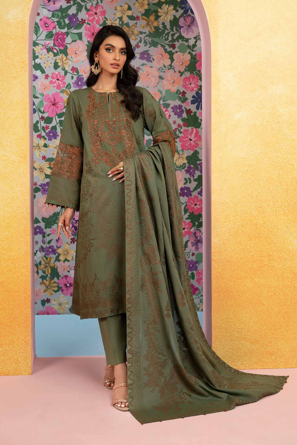 3 Piece - Embroidered Jacquard Suit - 42301776