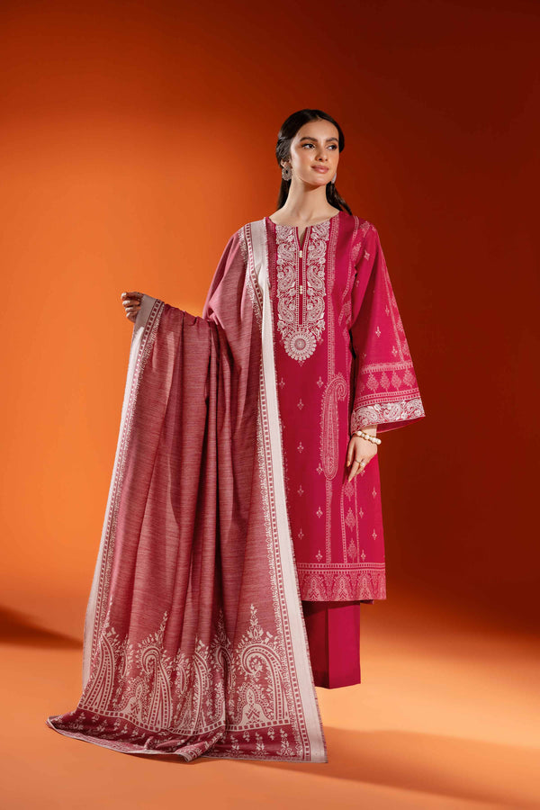 3 Piece - Jacquard Embroidered Suit - 42303457