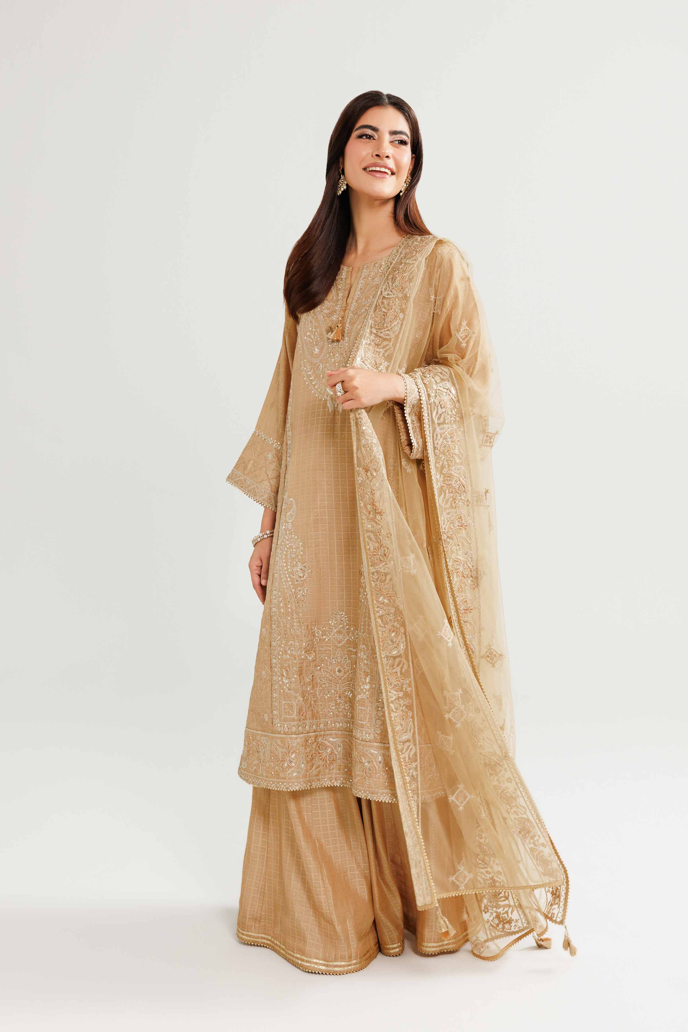 3 Piece - Embroidered Suit - 42308022 for Women - Unstitched Collection | Nishat | Shop Online