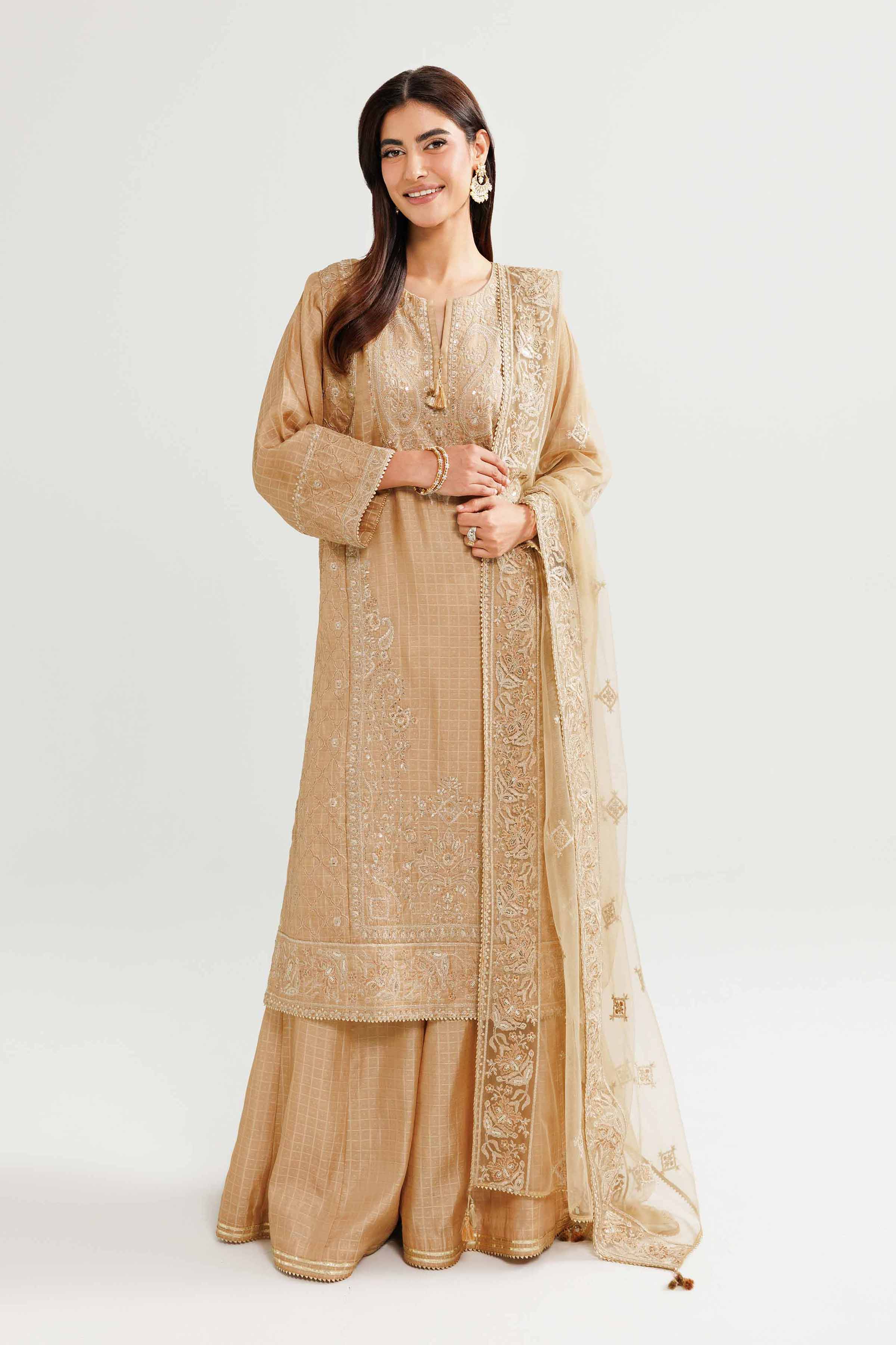 3 Piece - Embroidered Suit - 42308022 for Women - Unstitched Collection | Nishat | Shop Online