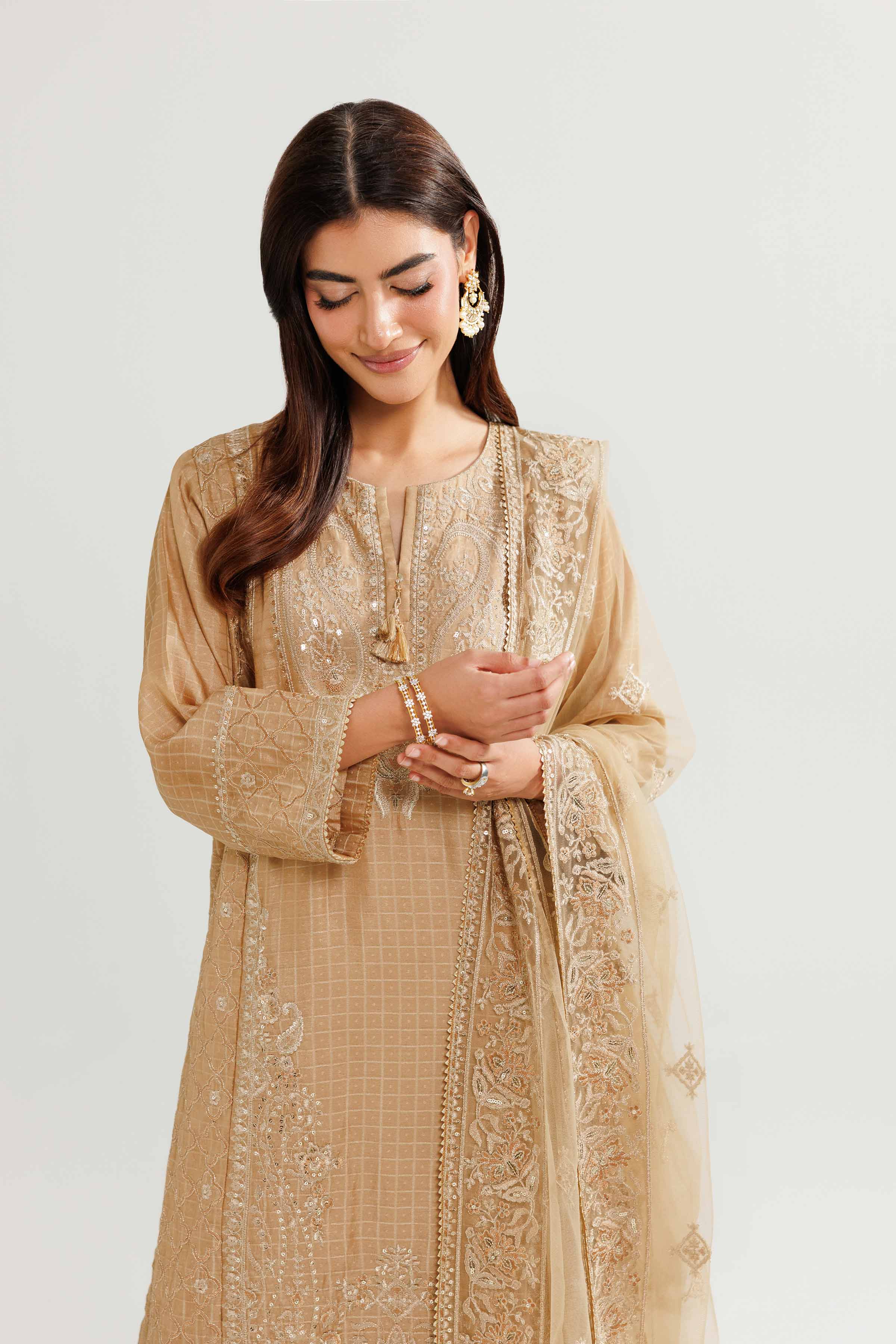 3 Piece - Embroidered Suit - 42308022 for Women - Unstitched Collection | Nishat | Shop Online