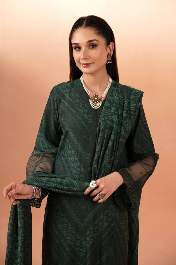 3 Piece - Jacquard Embroidered Suit - 42401028