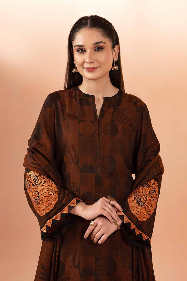 3 Piece - Jacquard Embroidered Suit - 42401030