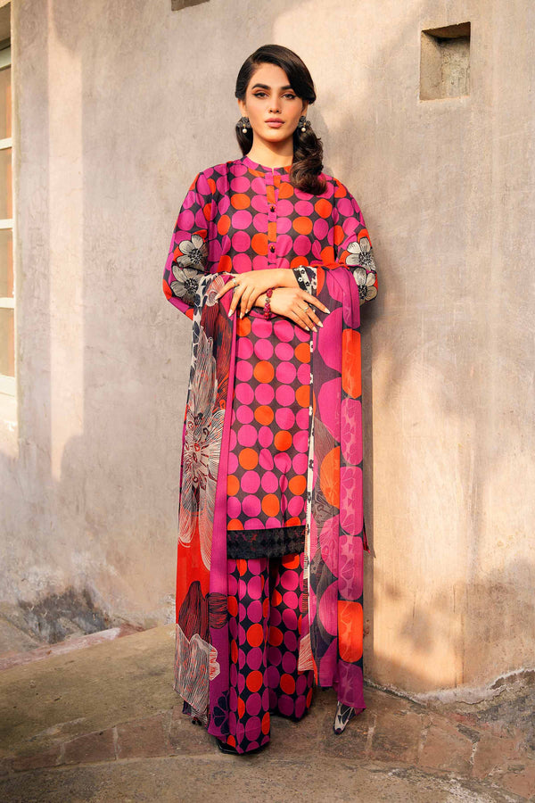 3 Piece - Printed Embroidered Suit - 42401198