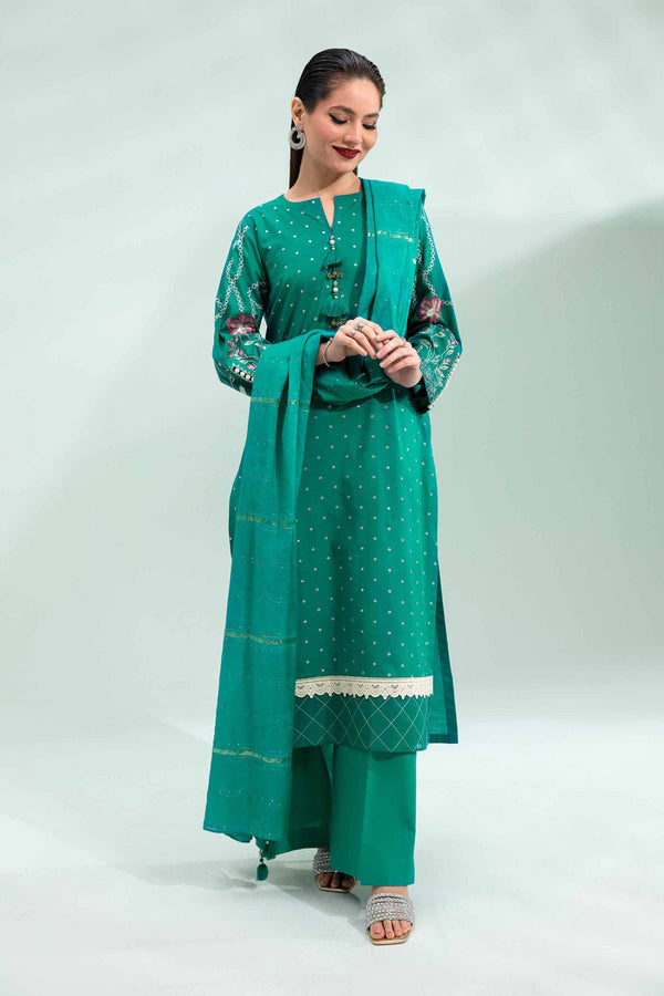 2 Piece - Fancy Embroidered Suit - 42401289