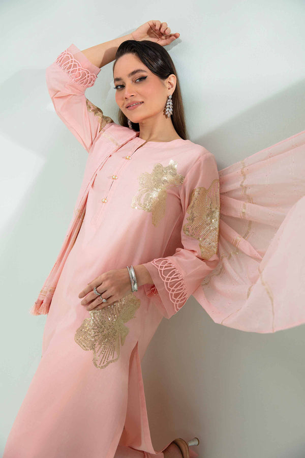 2 Piece - Fancy Embroidered Suit - 42401290
