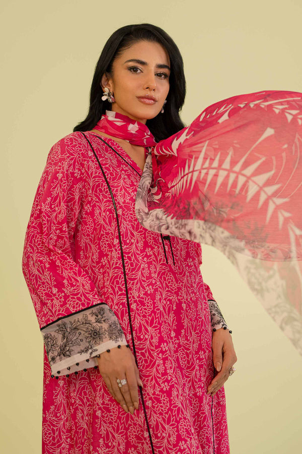 2 Piece - Printed Embroidered Suit - 42401297