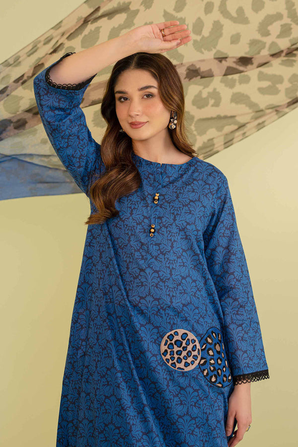 2 Piece - Printed Embroidered Suit - 42401299