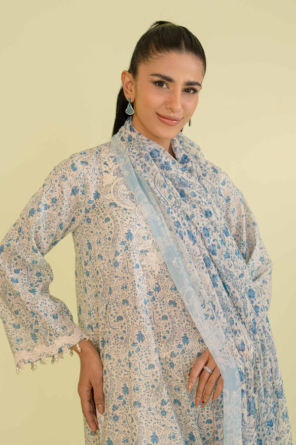 2 Piece - Printed Embroidered Suit - 42401301