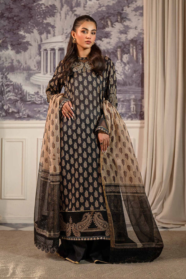 3 Piece - Printed Embroidered Suit - 42401386
