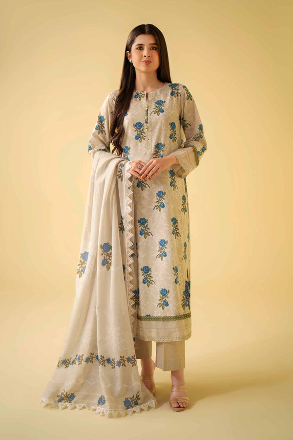 2 Piece - Printed Embroidered Suit - 42401567