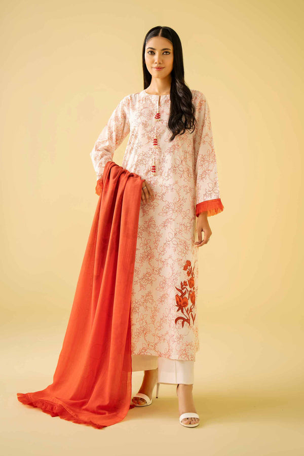 2 Piece - Printed Embroidered Suit - 42401571