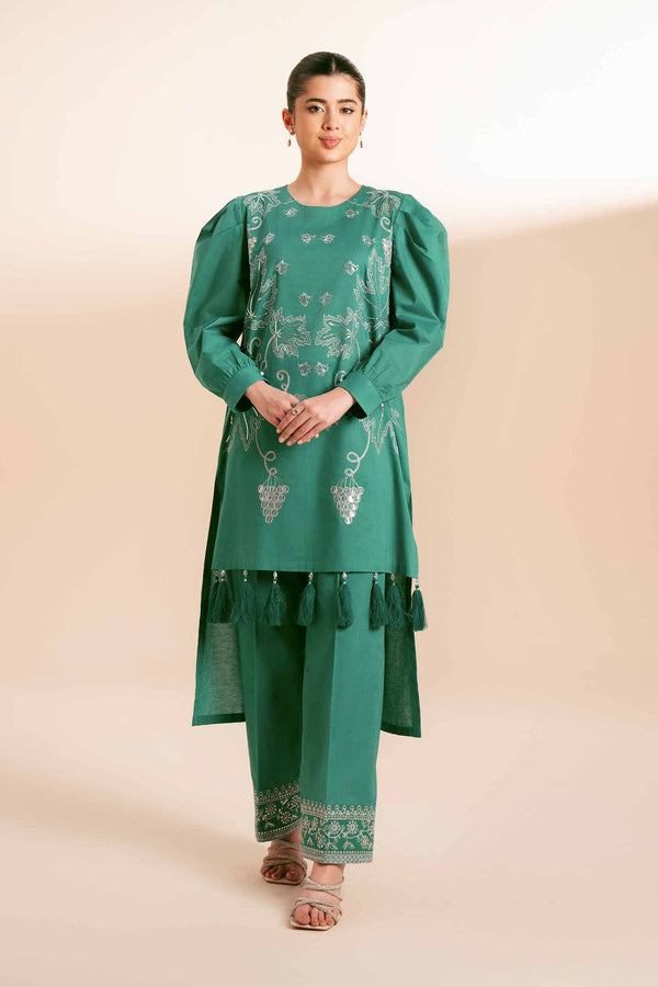 2 Piece - Dyed Embroidered Suit - 42401728