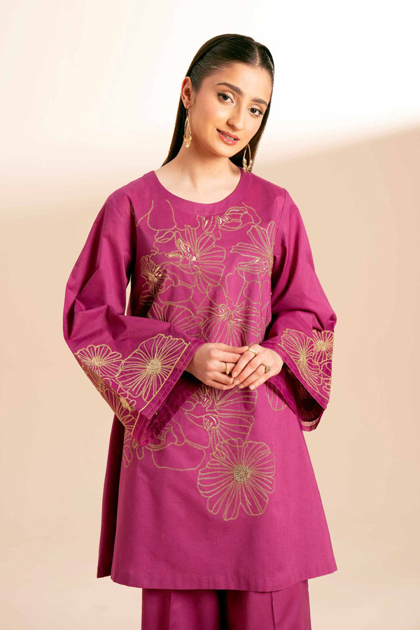 2 Piece - Dyed Embroidered Suit - 42401729
