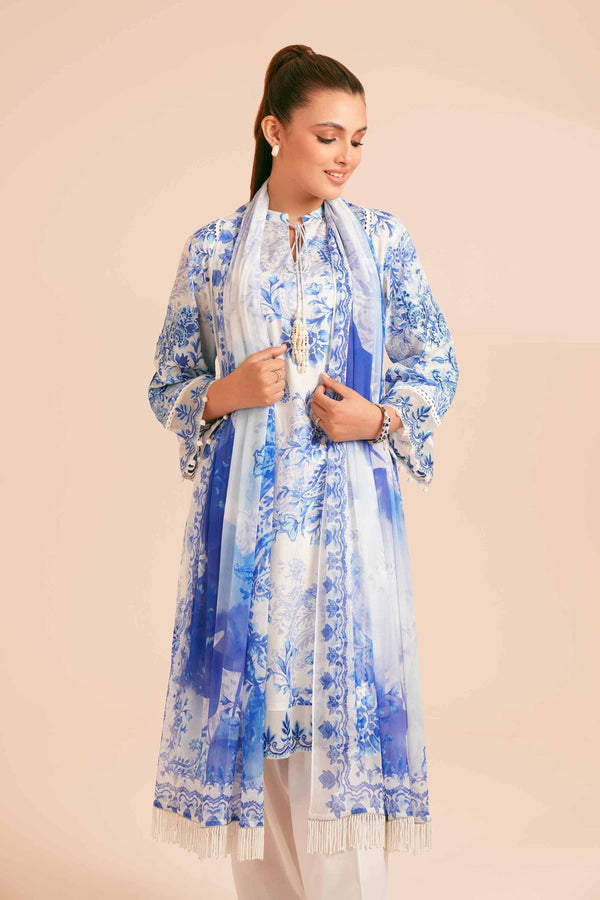 2 Piece - Printed Embroidered Suit - 42401767