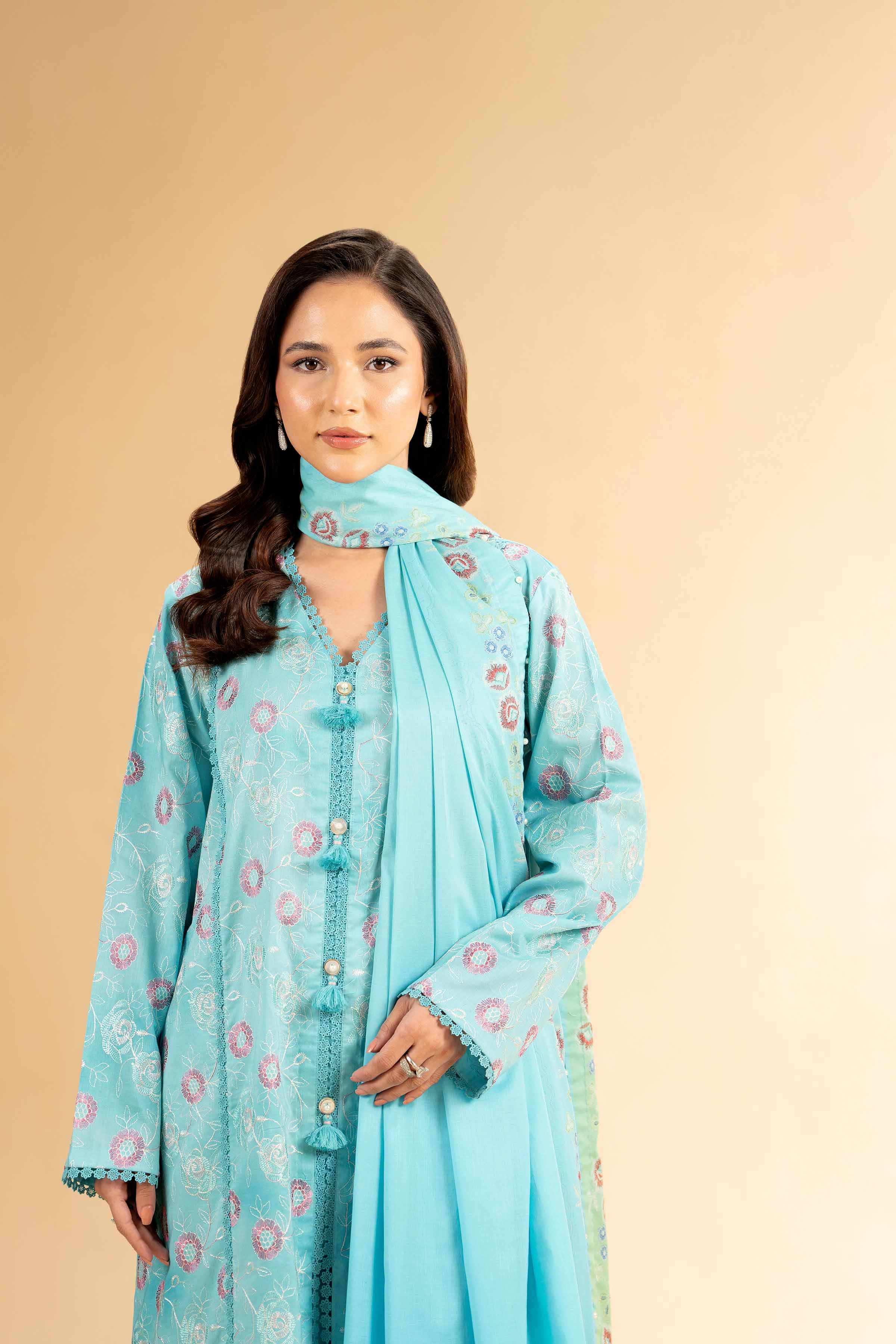 3 Piece - Printed Embroidered Suit - 42401818-1 for Women - Unstitched Collection | Nishat | Shop Online
