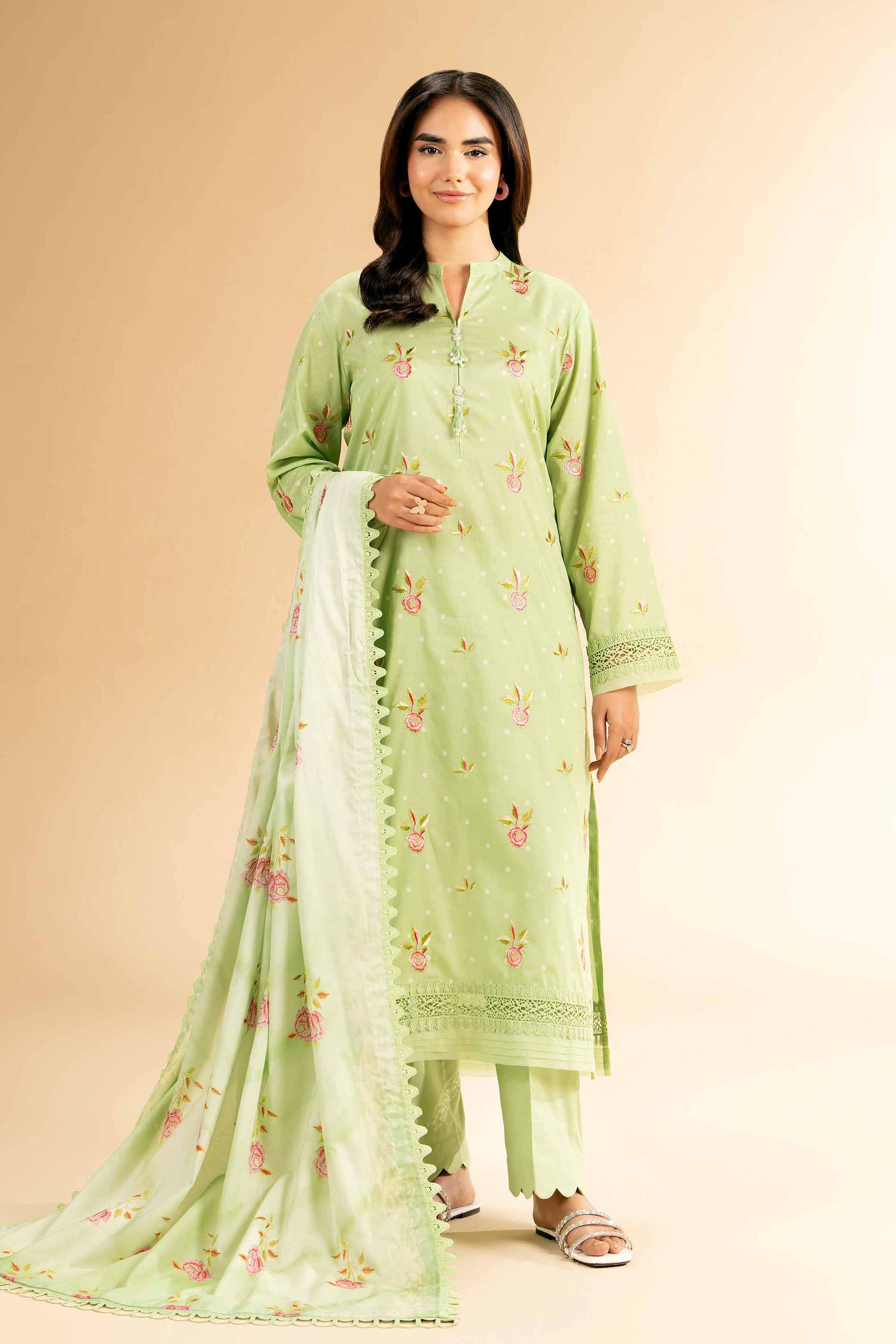 3 Piece - Printed Embroidered Suit - 42401819-1 for Women - Unstitched Collection | Nishat | Shop Online
