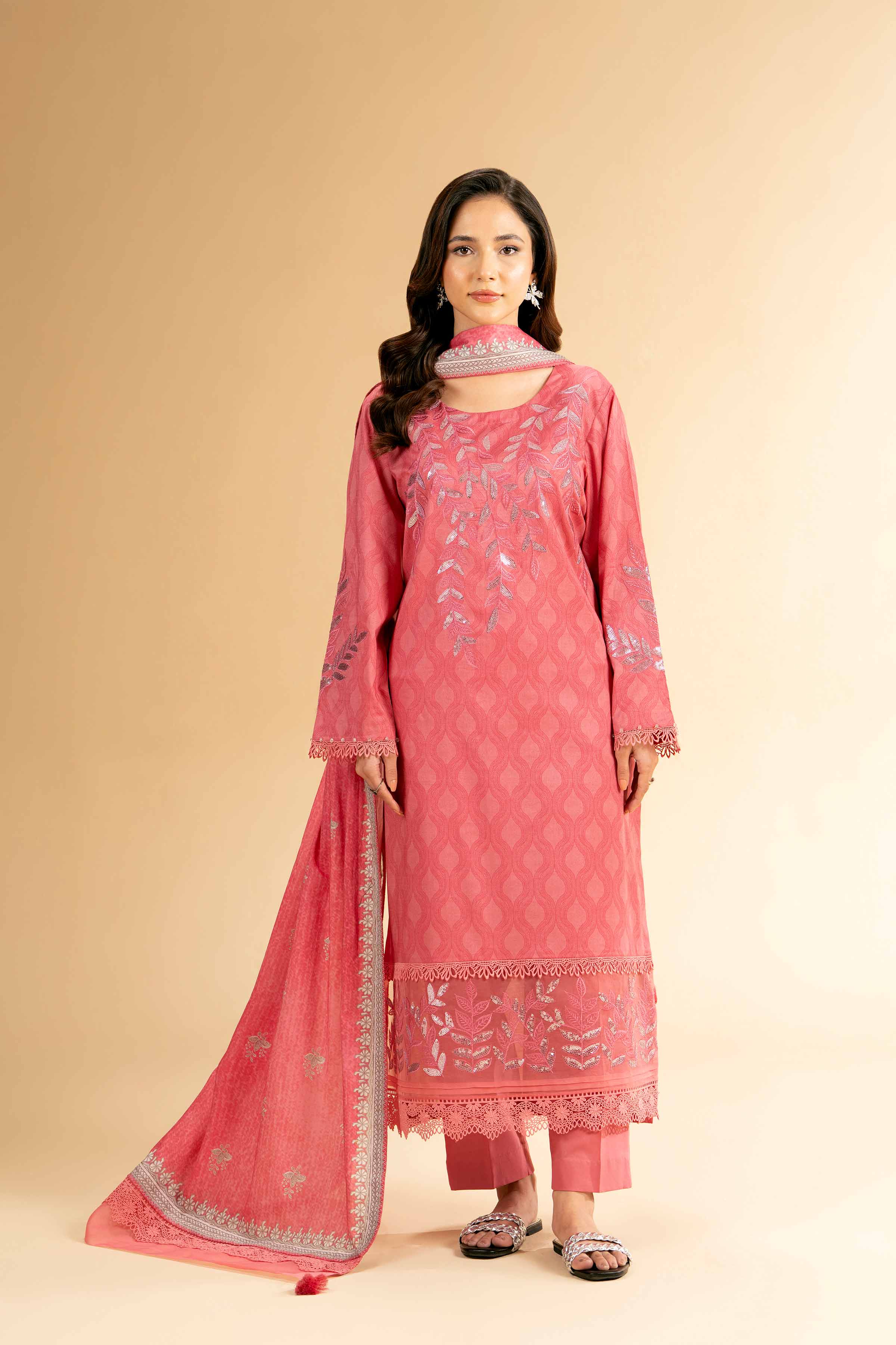 3 Piece - Printed Embroidered Suit - 42401820-1 for Women - Unstitched Collection | Nishat | Shop Online