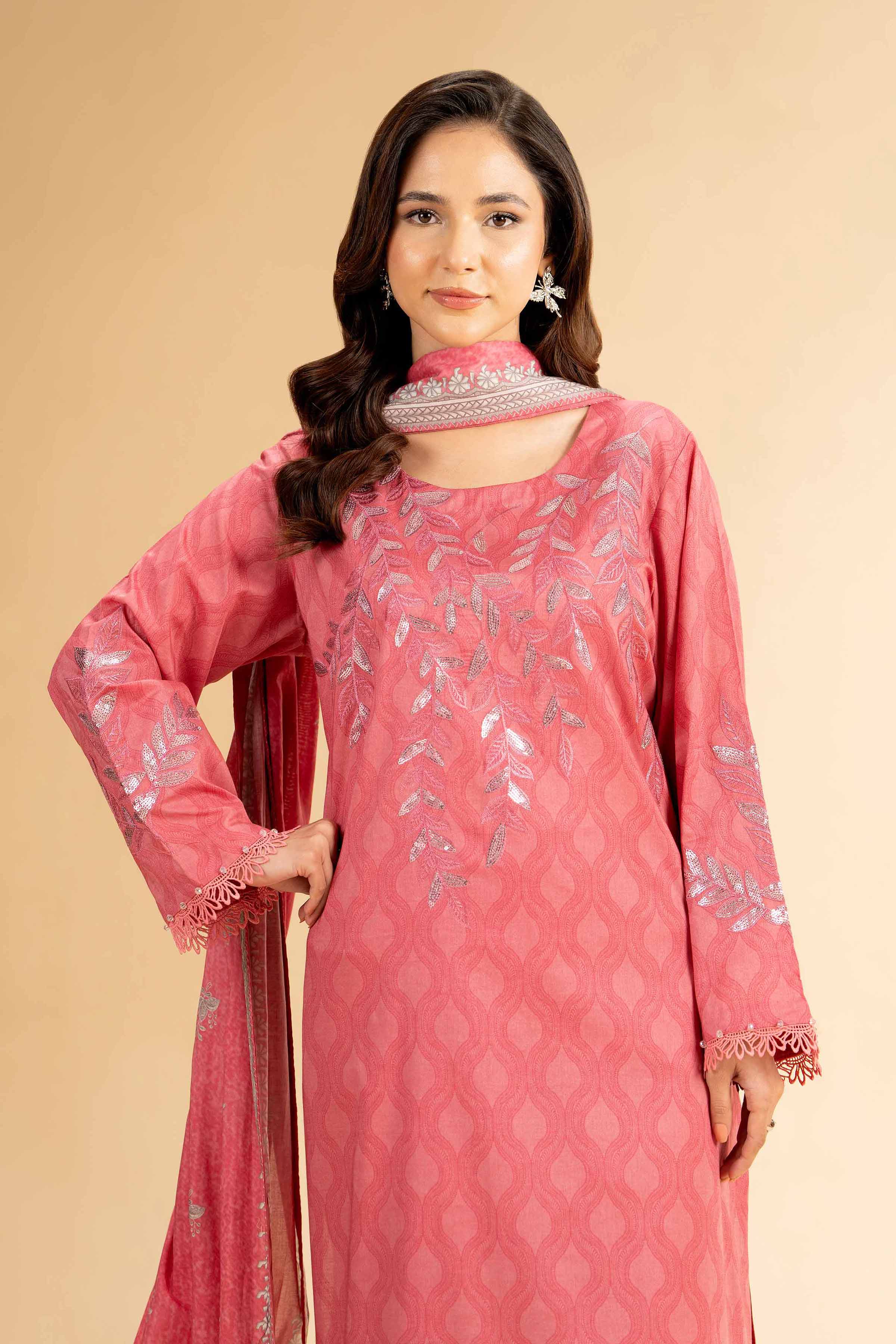 3 Piece - Printed Embroidered Suit - 42401820-1 for Women - Unstitched Collection | Nishat | Shop Online