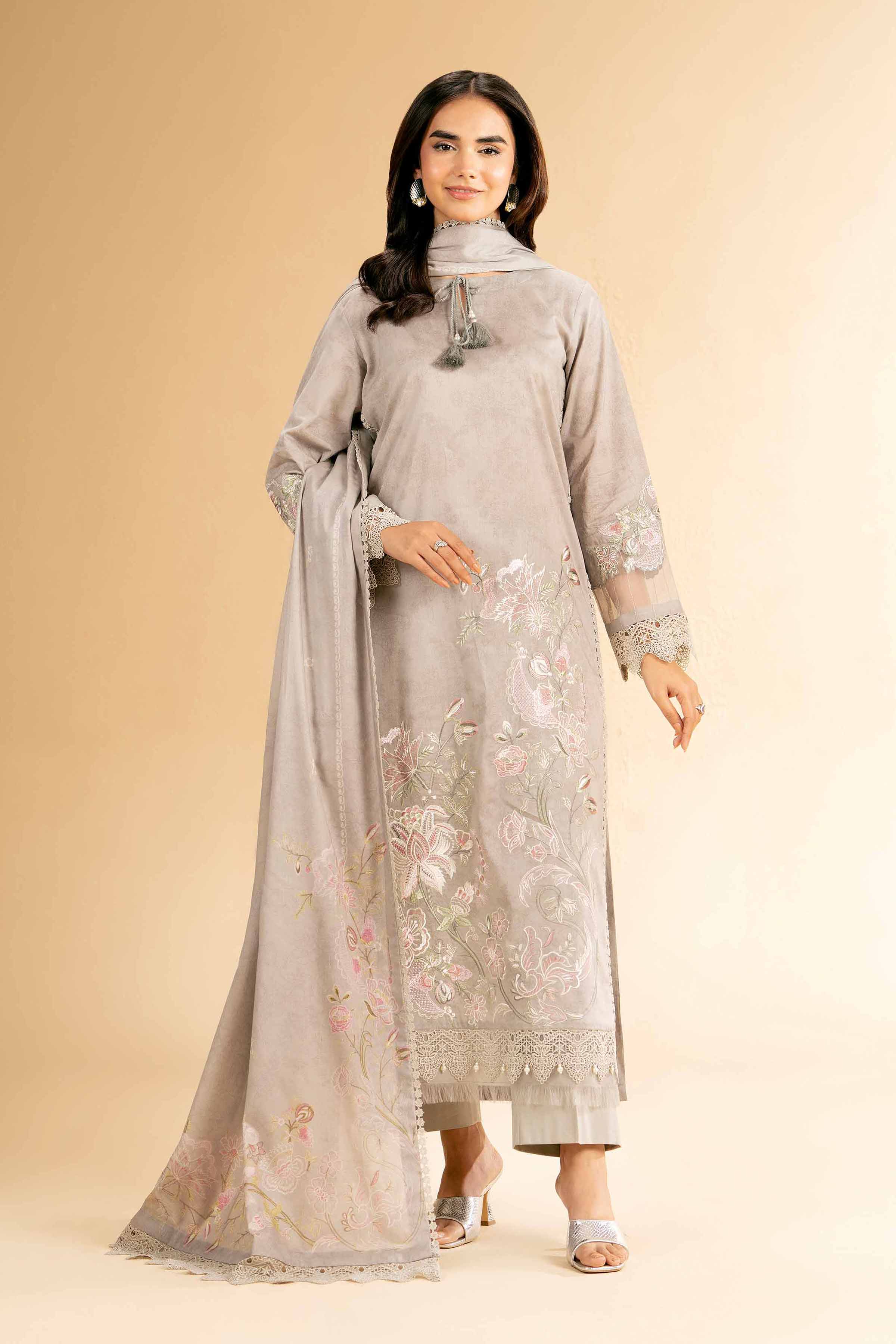 3 Piece - Printed Embroidered Suit - 42401823-1 for Women - Unstitched Collection | Nishat | Shop Online