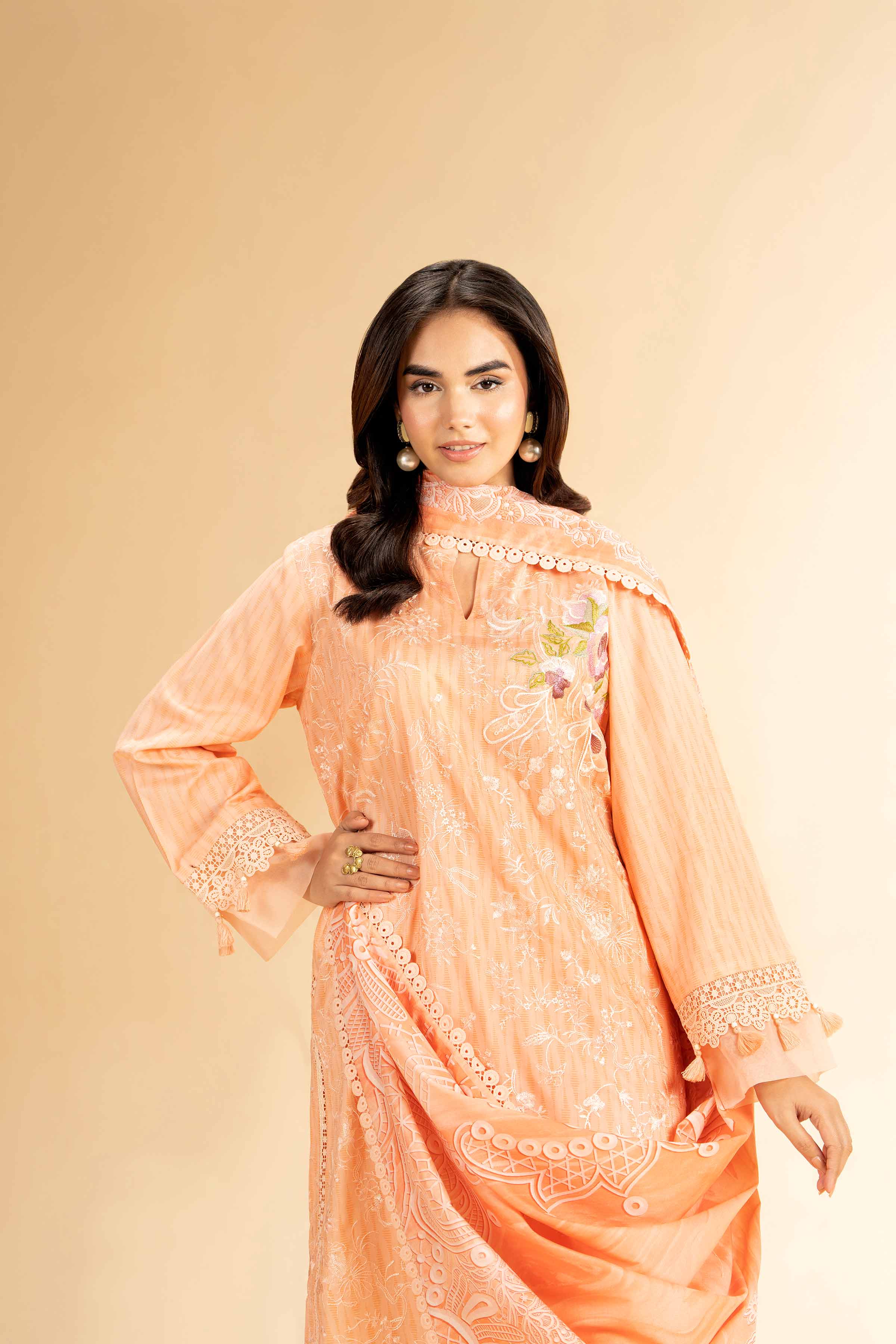 3 Piece - Printed Embroidered Suit - 42401826-1 for Women - Unstitched Collection | Nishat | Shop Online
