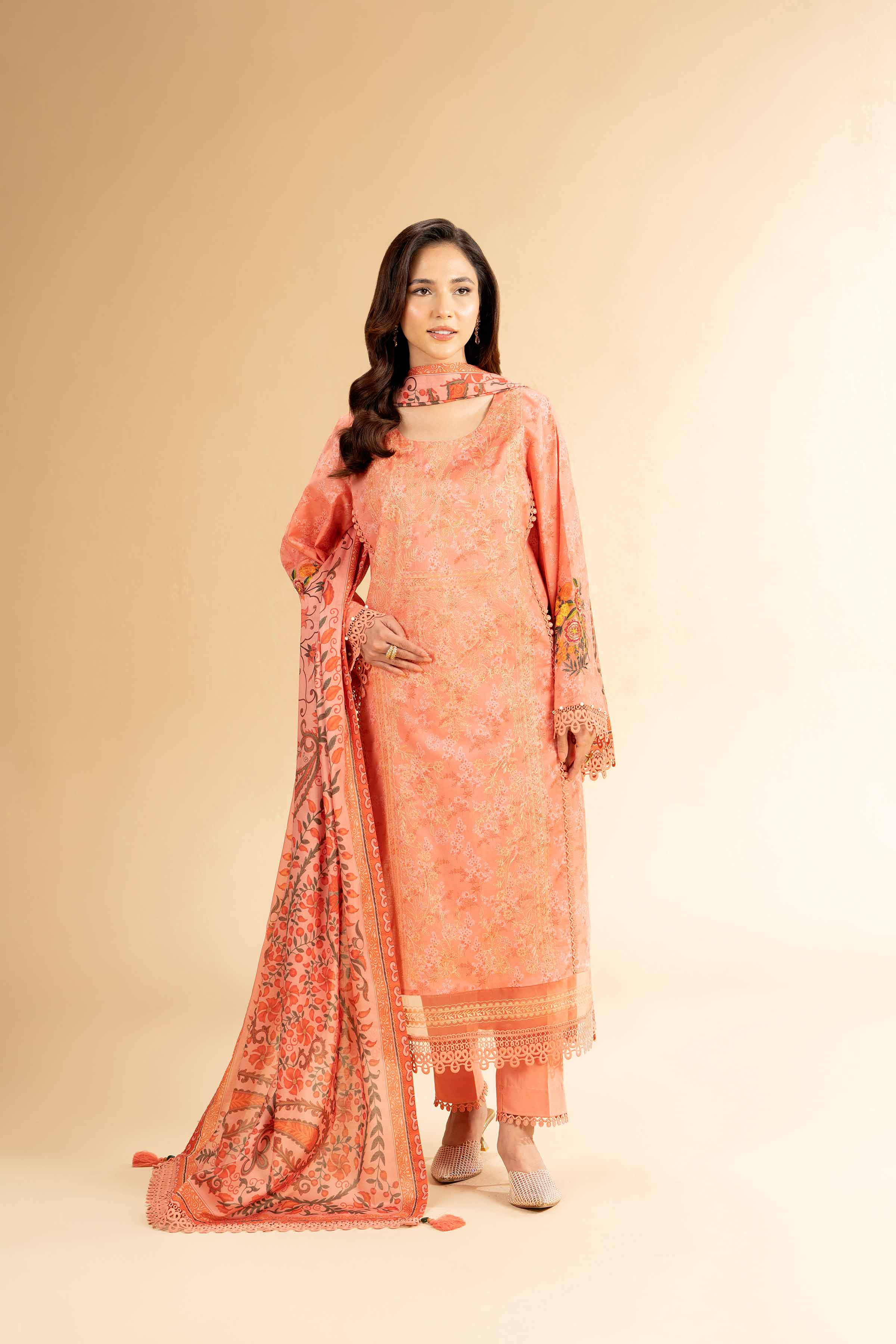 3 Piece - Printed Embroidered Suit - 42401827-1 for Women - Unstitched Collection | Nishat | Shop Online