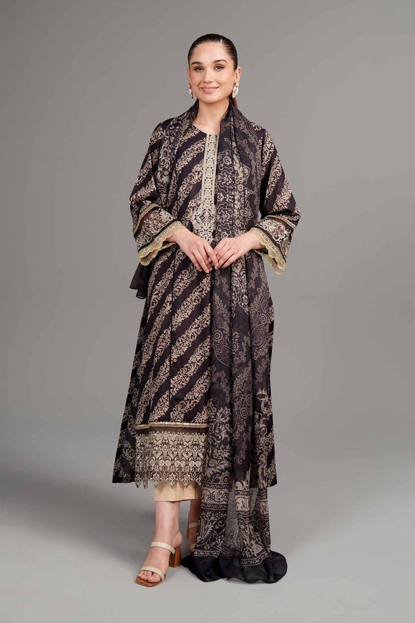 2 Piece - Printed Embroidered Suit - 42401948