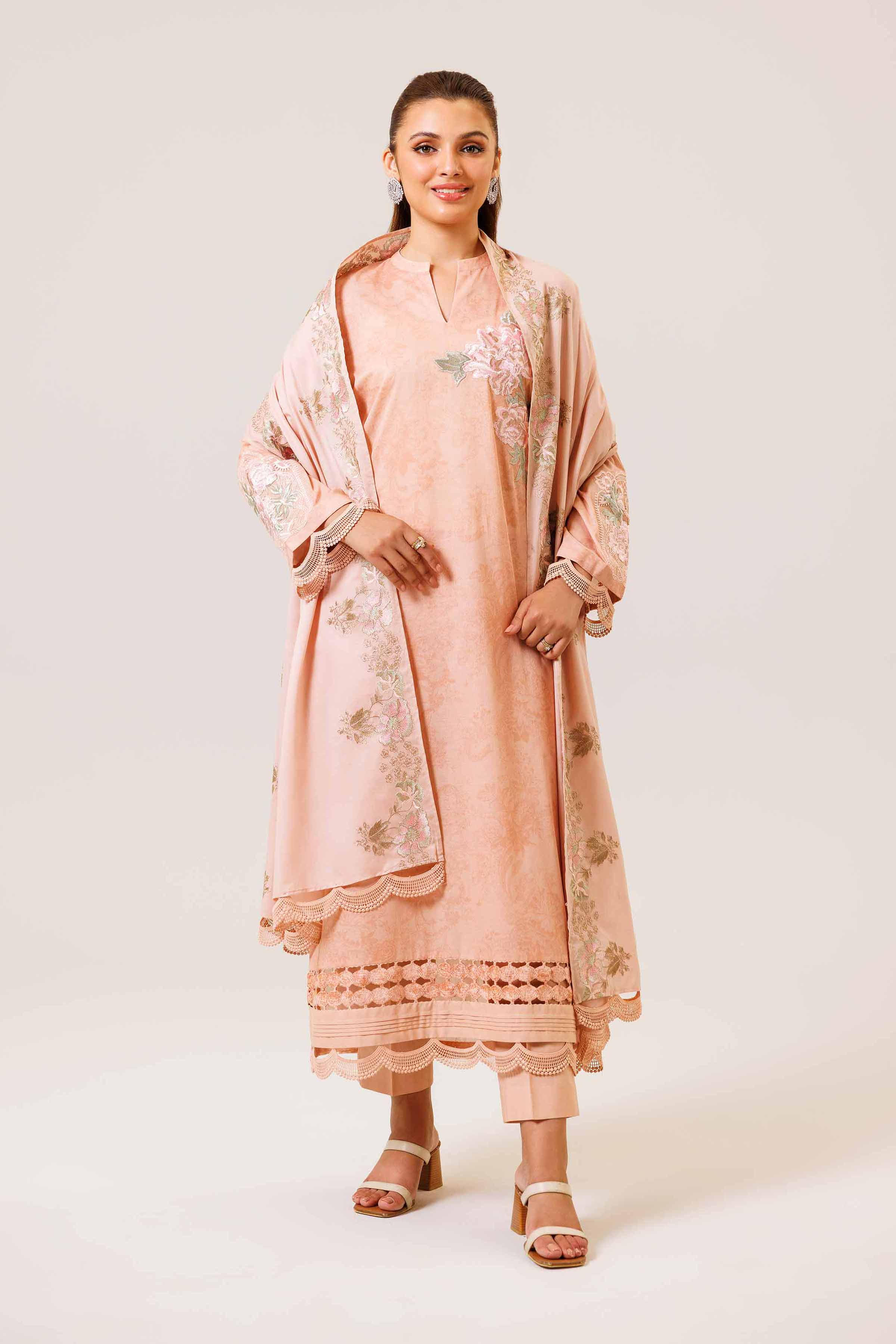 3 Piece - Printed Embroidered Suit - 42401984-1 for Women - Unstitched Collection | Nishat | Shop Online