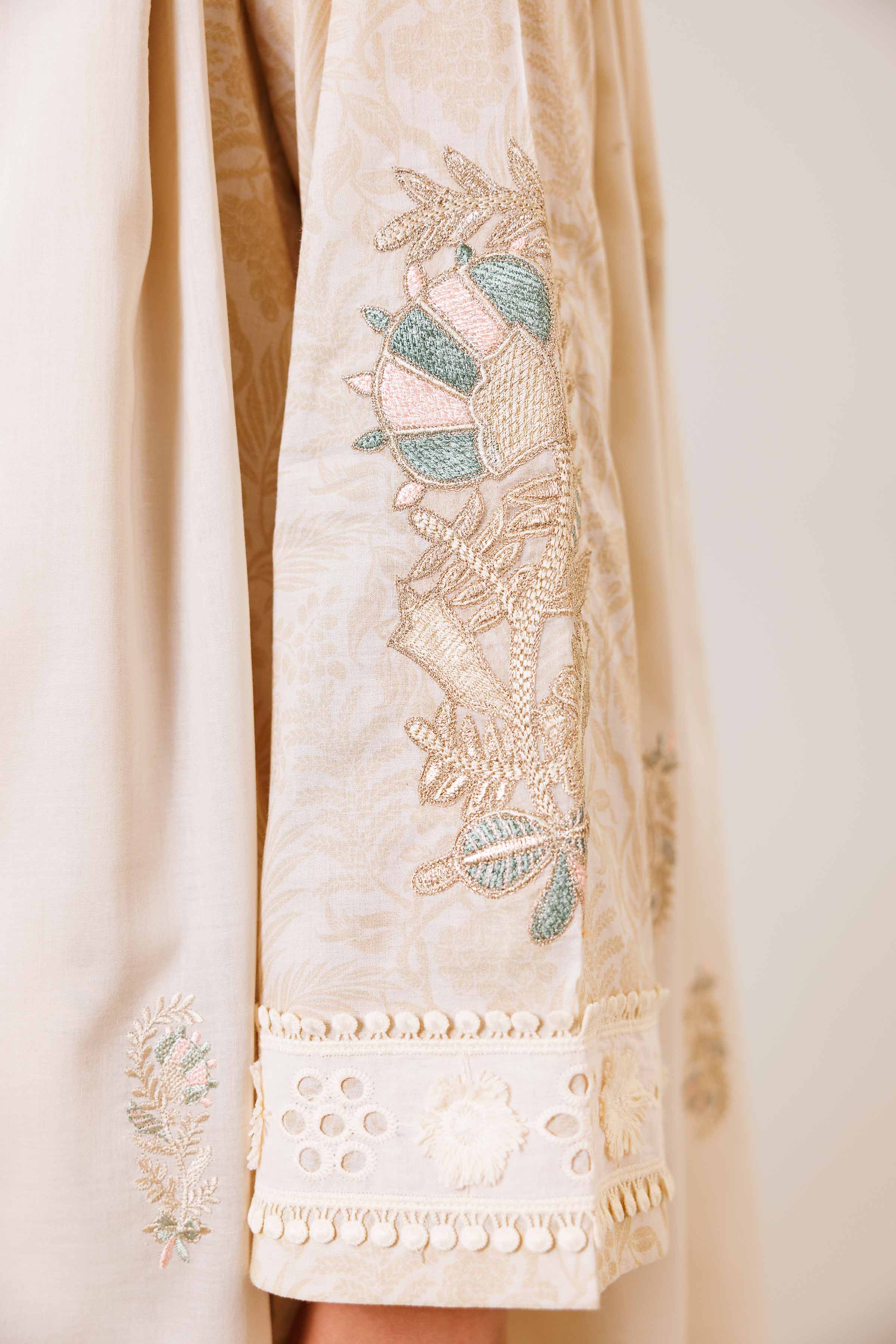 3 Piece - Printed Embroidered Suit - 42401985-1 for Women - Unstitched Collection | Nishat | Shop Online