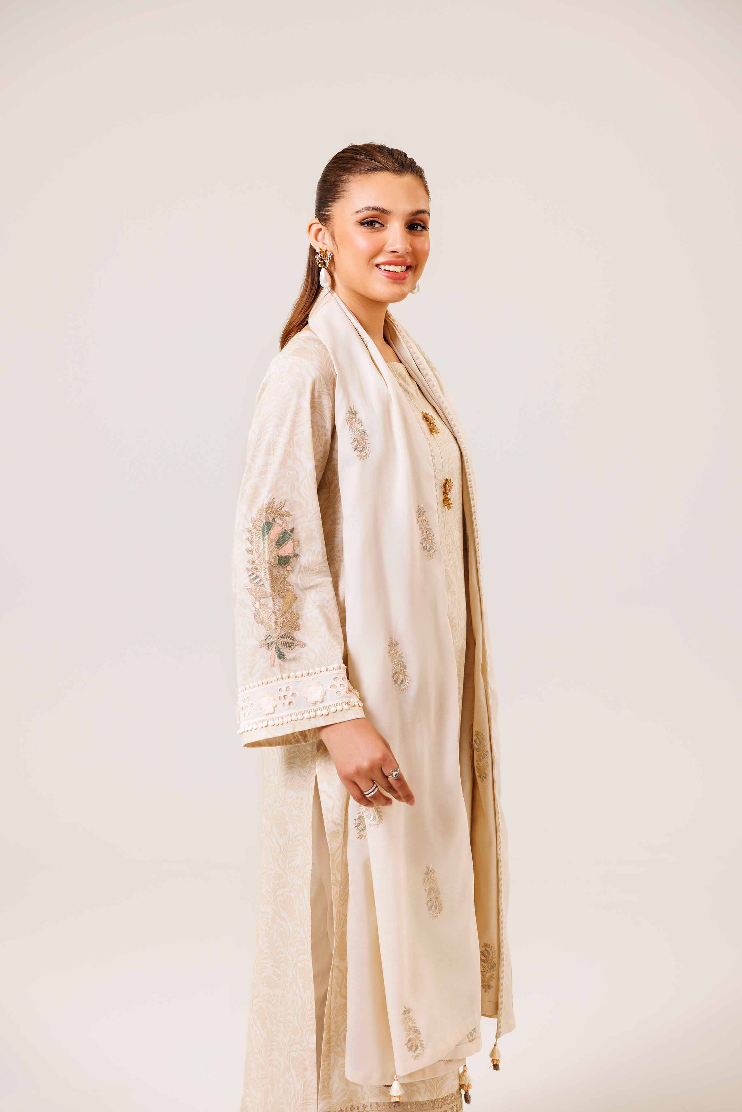 3 Piece - Printed Embroidered Suit - 42401985-1 for Women - Unstitched Collection | Nishat | Shop Online