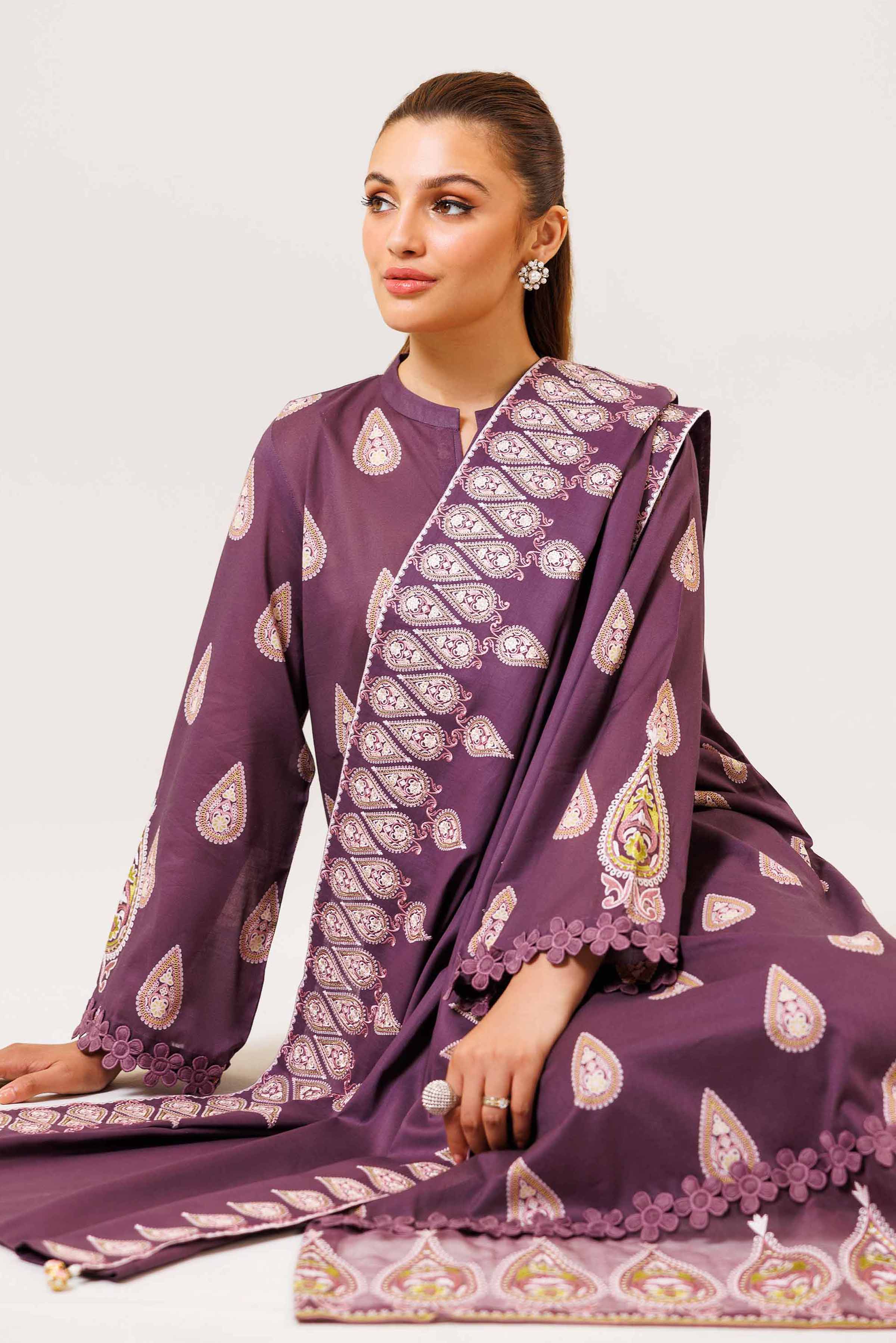 3 Piece - Printed Embroidered Suit - 42401986-1 for Women - Unstitched Collection | Nishat | Shop Online