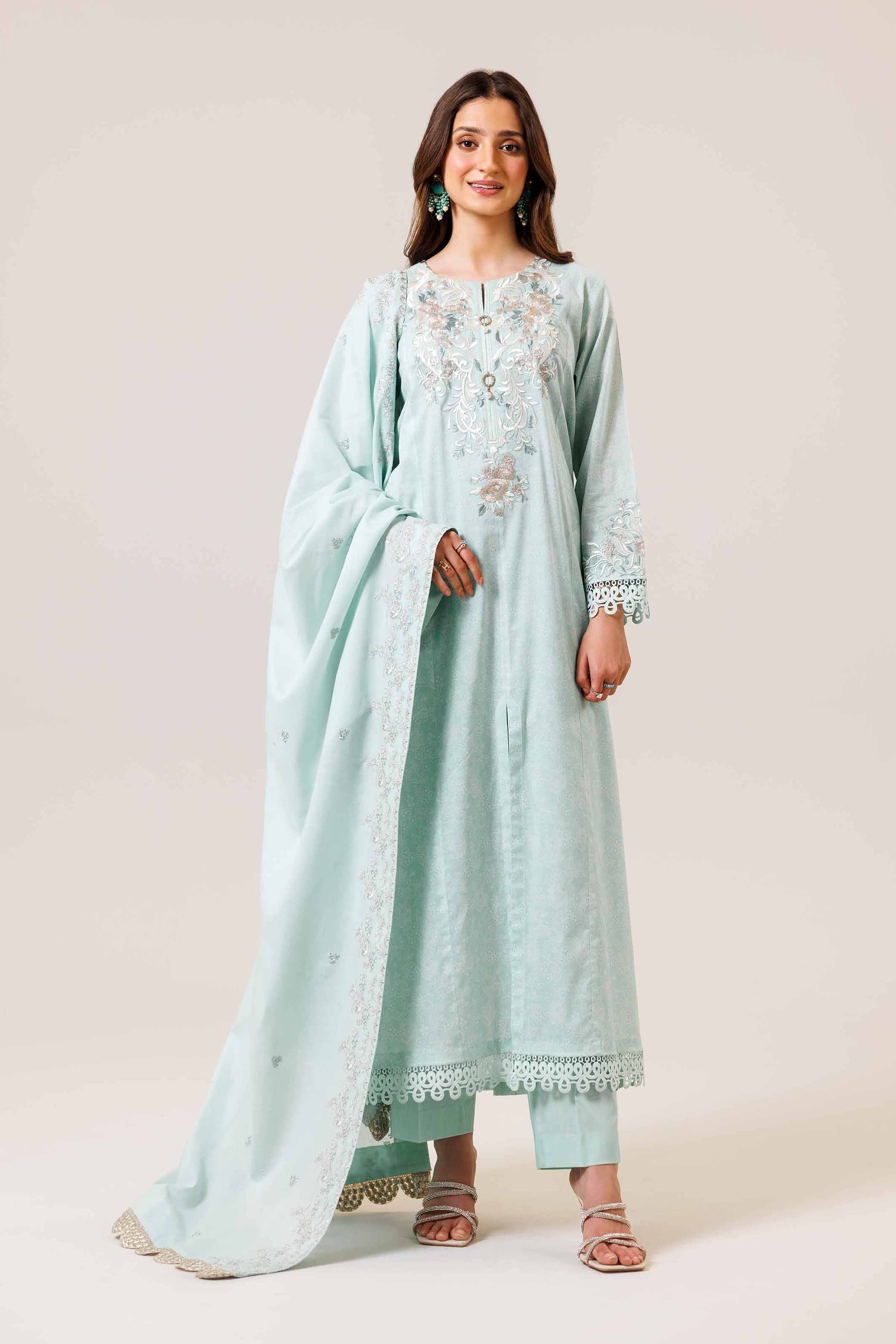 3 Piece - Printed Embroidered Suit - 42401988-1 for Women - Unstitched Collection | Nishat | Shop Online