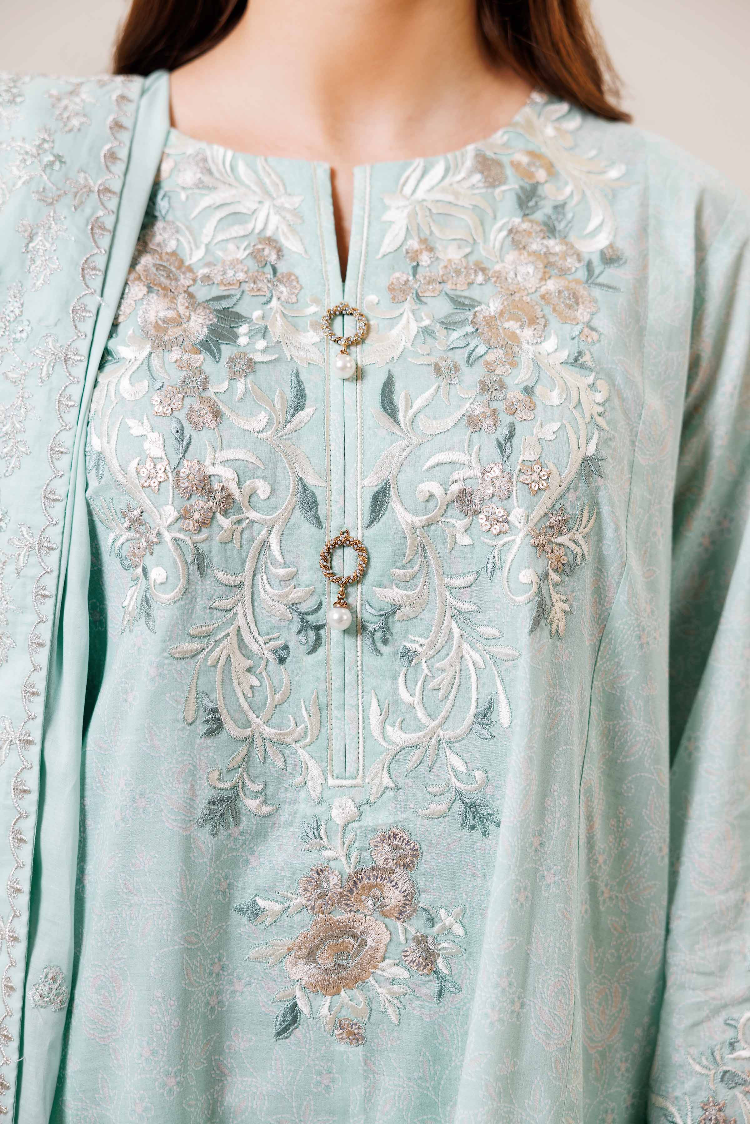 3 Piece - Printed Embroidered Suit - 42401988-1 for Women - Unstitched Collection | Nishat | Shop Online