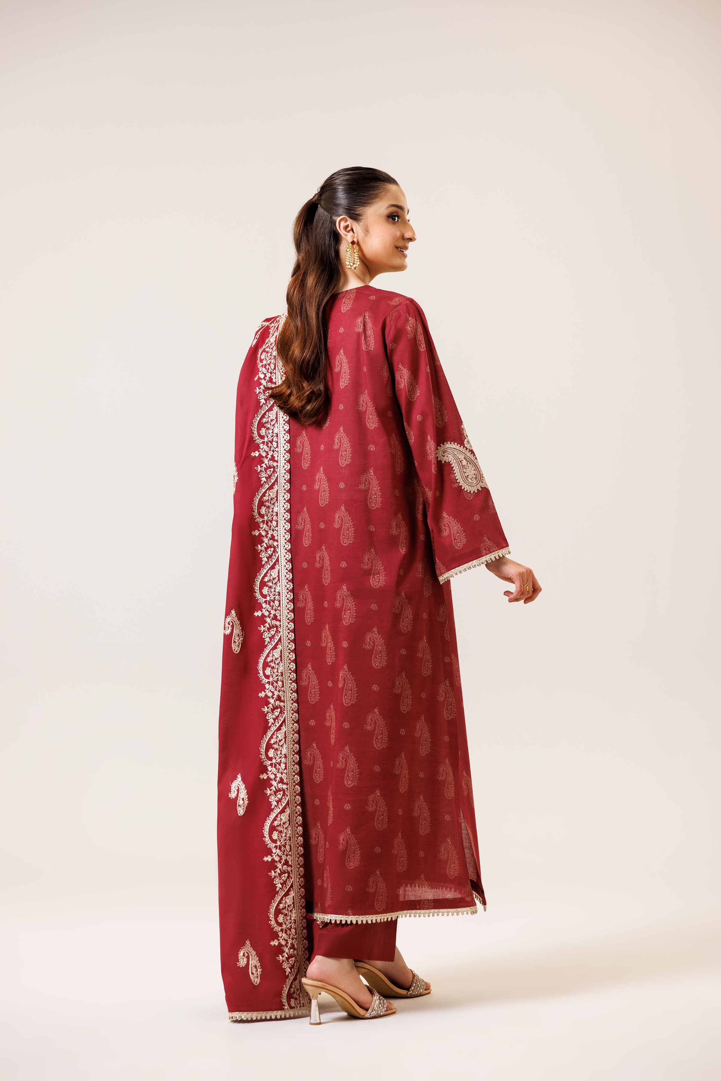 3 Piece - Printed Embroidered Suit - 42401990-1 for Women - Unstitched Collection | Nishat | Shop Online