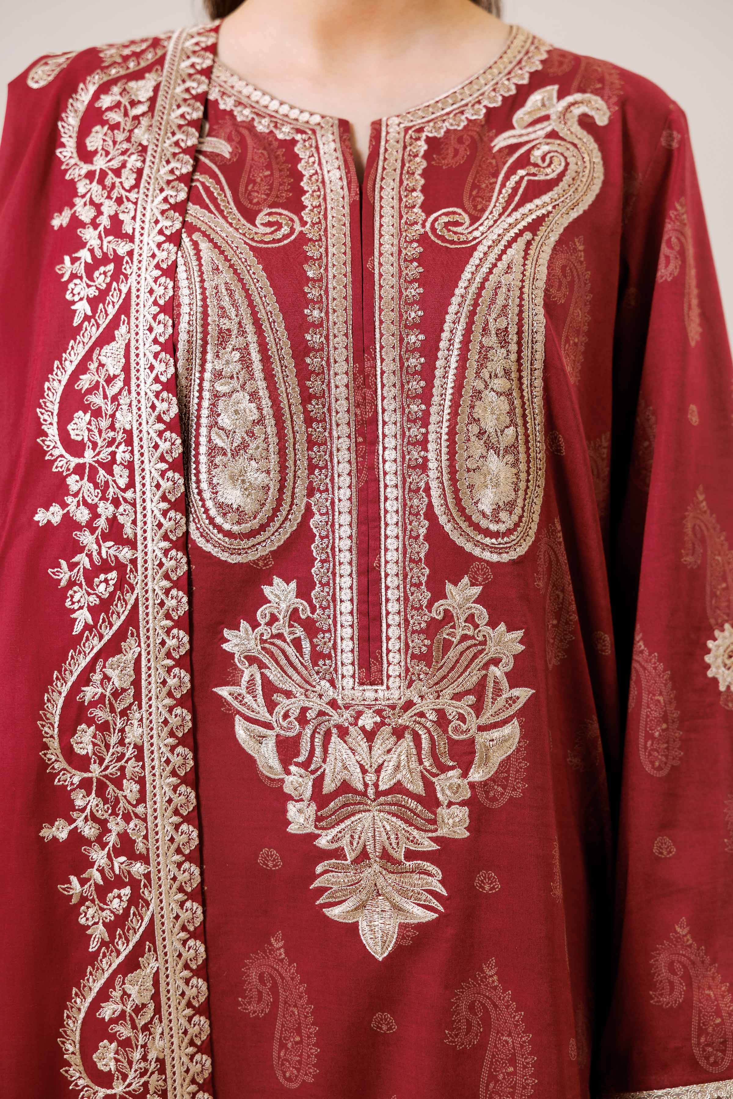 3 Piece - Printed Embroidered Suit - 42401990-1 for Women - Unstitched Collection | Nishat | Shop Online