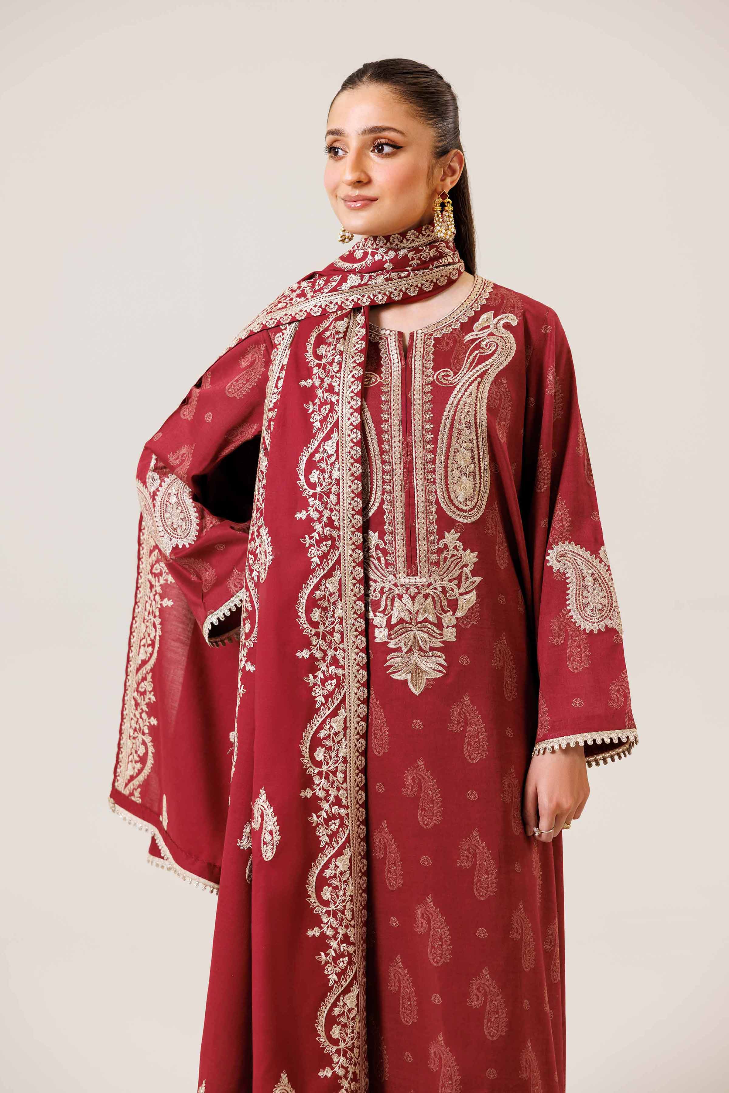 3 Piece - Printed Embroidered Suit - 42401990-1 for Women - Unstitched Collection | Nishat | Shop Online